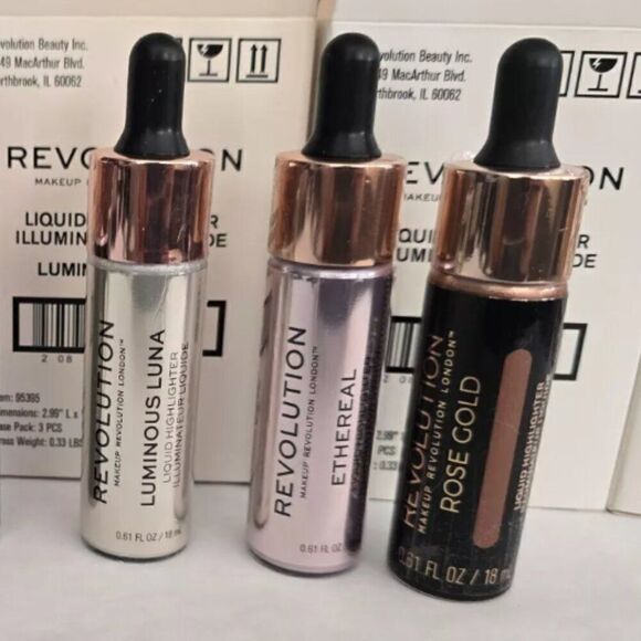 New! Makeup Revolution Liquid Highlighter .61oz Pick Your Shade - Amazing! - Picture 2 of 4